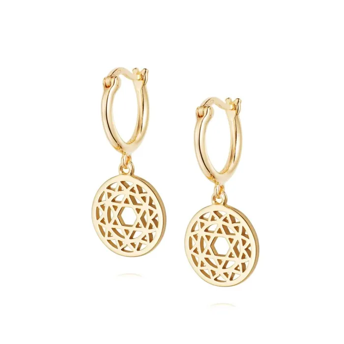 Women Drop Earrings Daisy London Jewellery Heart Chakra Earrings 18Ct Gold Plate Women Drop Earrings Daisy London Jewellery Heart Chakra Earrings 18Ct Gold Plate