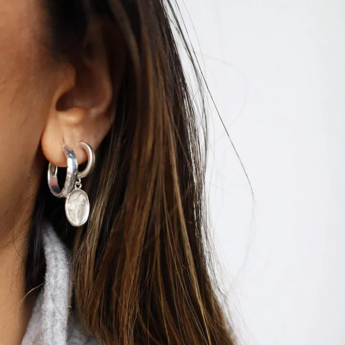 Women Drop Earrings Daisy London Jewellery Orchid Drop Earrings Sterling Silver