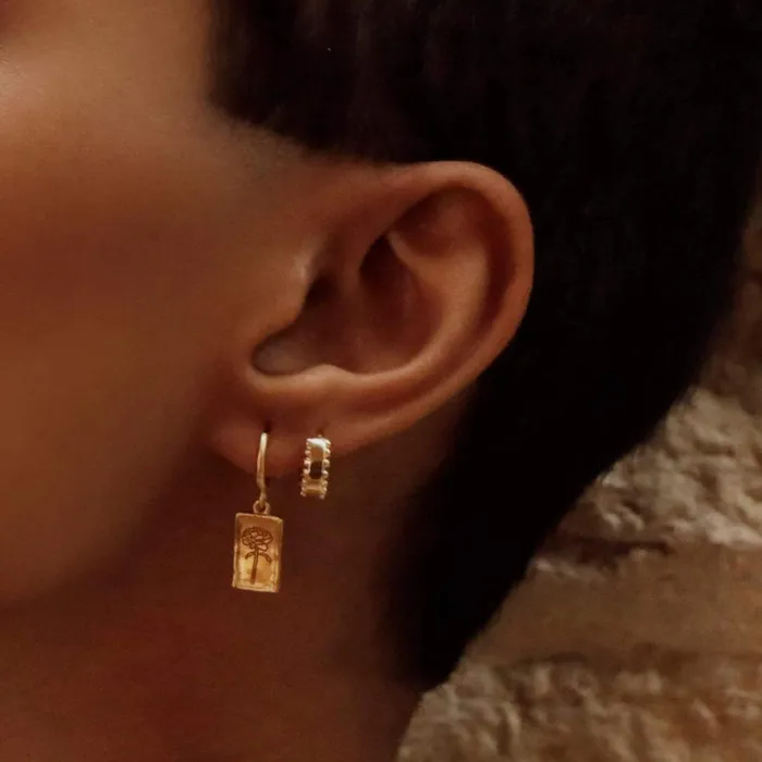 Women Drop Earrings Daisy London Jewellery Rose Drop Earrings 18ct Gold Plate