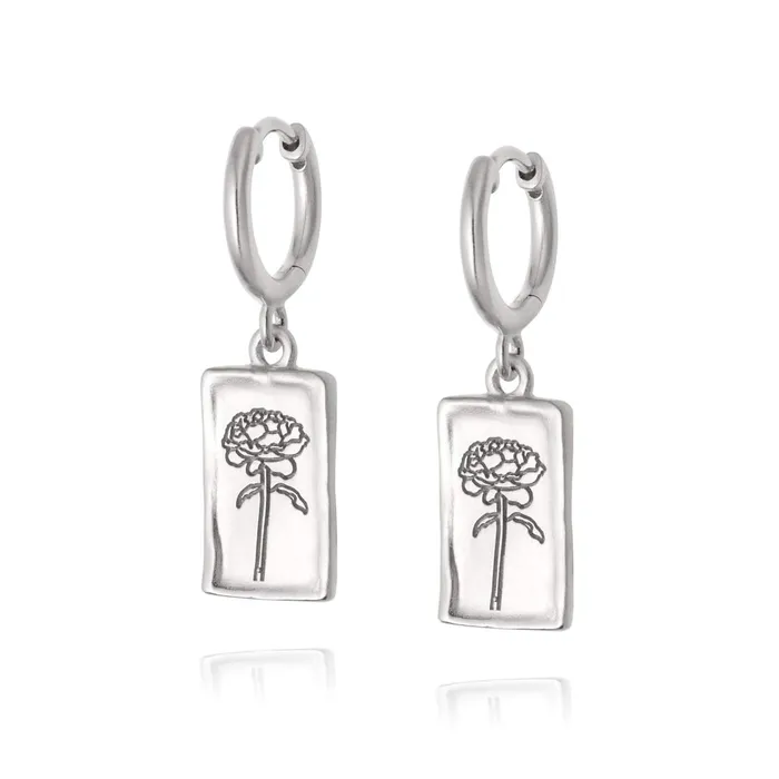 Women Drop Earrings Daisy London Jewellery Rose Drop Earrings Sterling Silver Women Drop Earrings Daisy London Jewellery Rose Drop Earrings Sterling Silver
