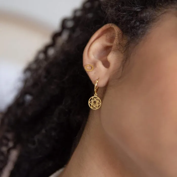 Women Drop Earrings Daisy London Jewellery Sacral Chakra Earrings 18Ct Gold Plate