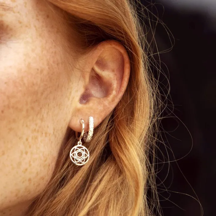 Women Drop Earrings Daisy London Jewellery Sacral Chakra Earrings Silver