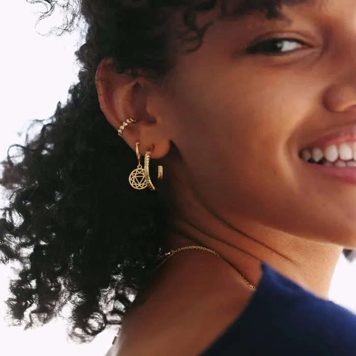 Women Drop Earrings Daisy London Jewellery Solar Plexus Chakra Earrings 18Ct Gold Plate