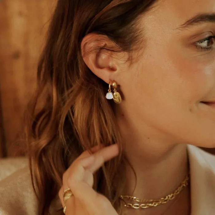 Women Drop Earrings Daisy London Jewellery Sunflower Drop Earrings 18ct Gold Plate