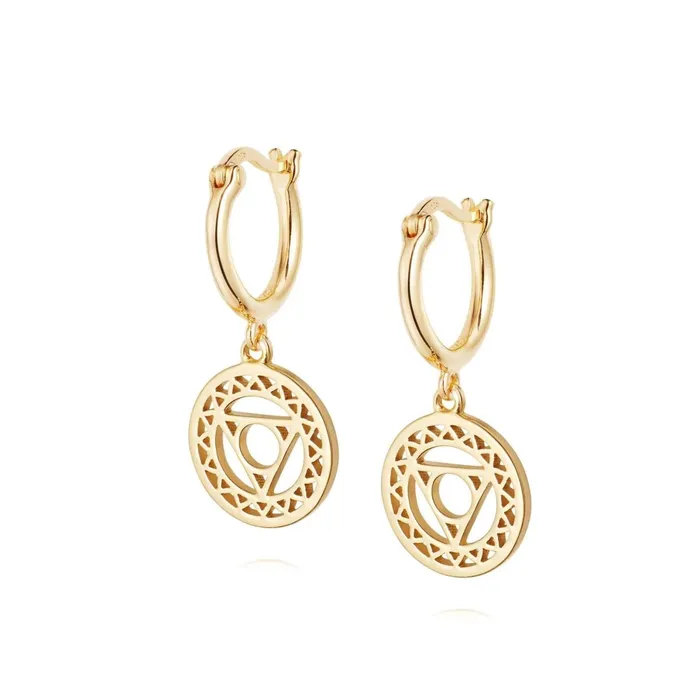 Women Drop Earrings Daisy London Jewellery Throat Chakra Earrings 18Ct Gold Plate Women Drop Earrings Daisy London Jewellery Throat Chakra Earrings 18Ct Gold Plate