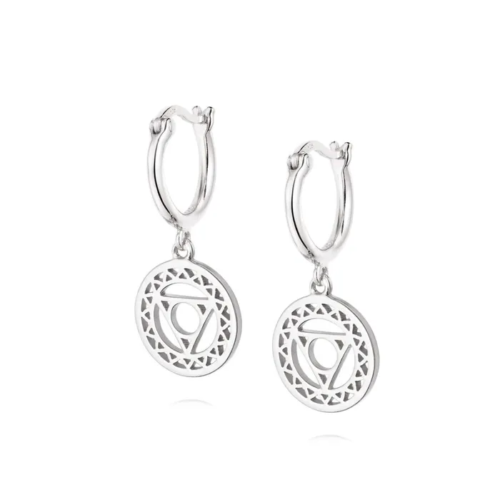 Women Drop Earrings Daisy London Jewellery Throat Chakra Earrings Silver