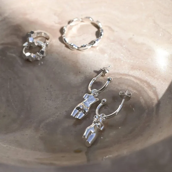Women Drop Earrings Daisy London Jewellery Vita Drop Earrings Sterling Silver