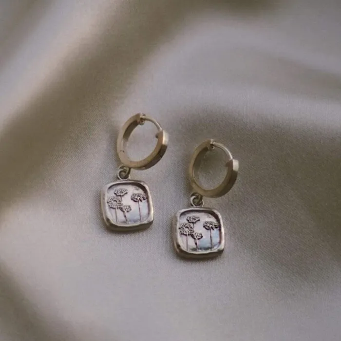 Women Drop Earrings Daisy London Jewellery Wild Daisies Drop Earrings Sterling Silver