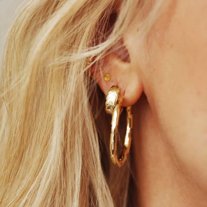Women Earring Layering Sets Daisy London Jewellery 3 Piercing Goddess Earring Stack