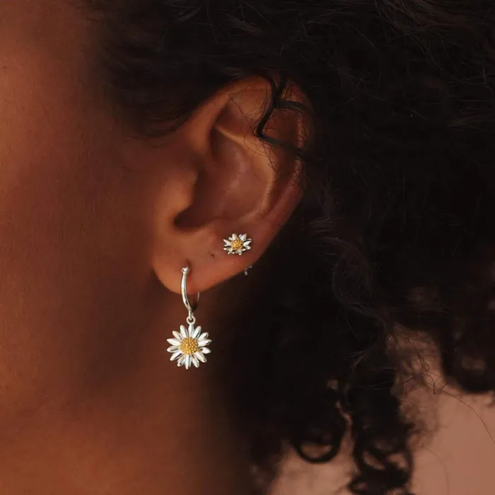 Women Earring Layering Sets Daisy London Jewellery English Daisy Earring Stack