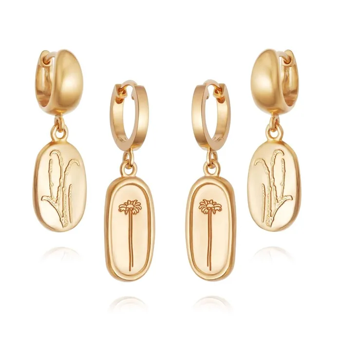 Women Earring Layering Sets Daisy London Jewellery Floriography Huggie Earring Stack Women Earring Layering Sets Daisy London Jewellery Floriography Huggie Earring Stack