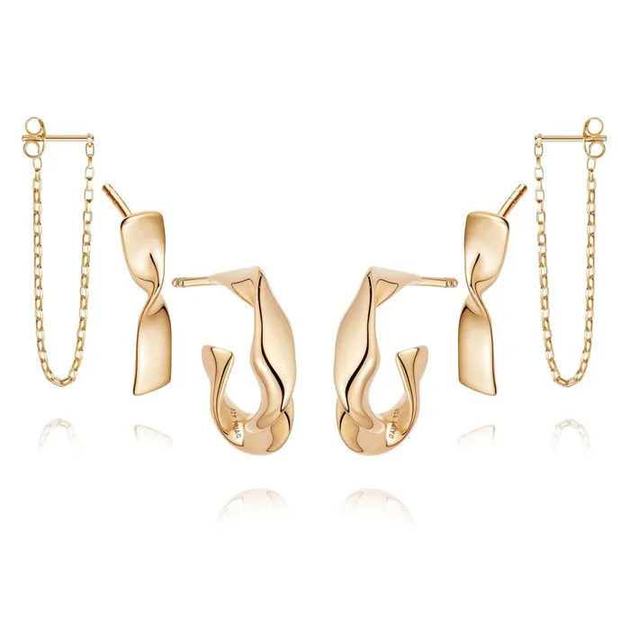 Women Earring Layering Sets Daisy London Jewellery Go With The Flow Triple Earring Stack Women Earring Layering Sets Daisy London Jewellery Go With The Flow Triple Earring Stack