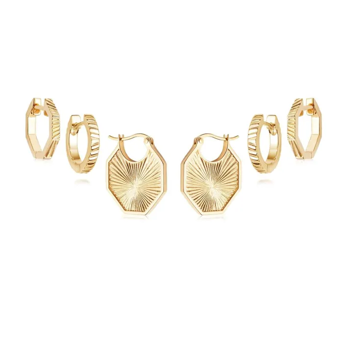 Women Earring Layering Sets Daisy London Jewellery Original 3 Piercing Earring Stack Women Earring Layering Sets Daisy London Jewellery Original 3 Piercing Earring Stack