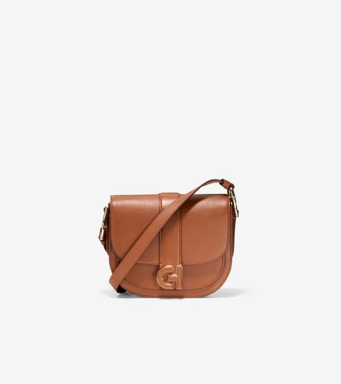 Women Essential Mini Saddle Bag British Tan Cole Haan Crossbody Bags