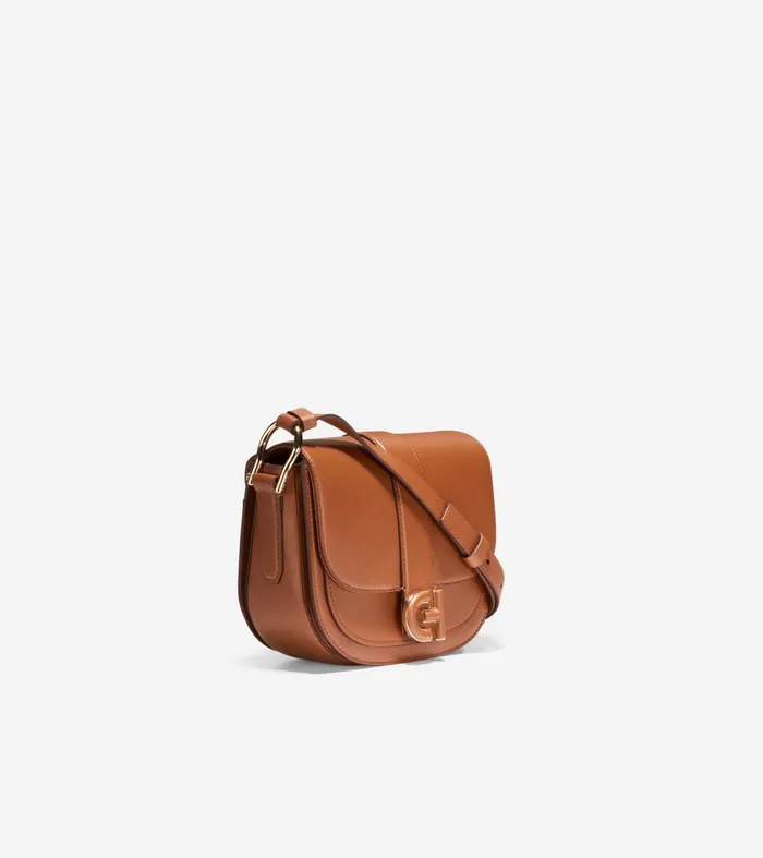 Women Essential Mini Saddle Bag British Tan Cole Haan Crossbody Bags