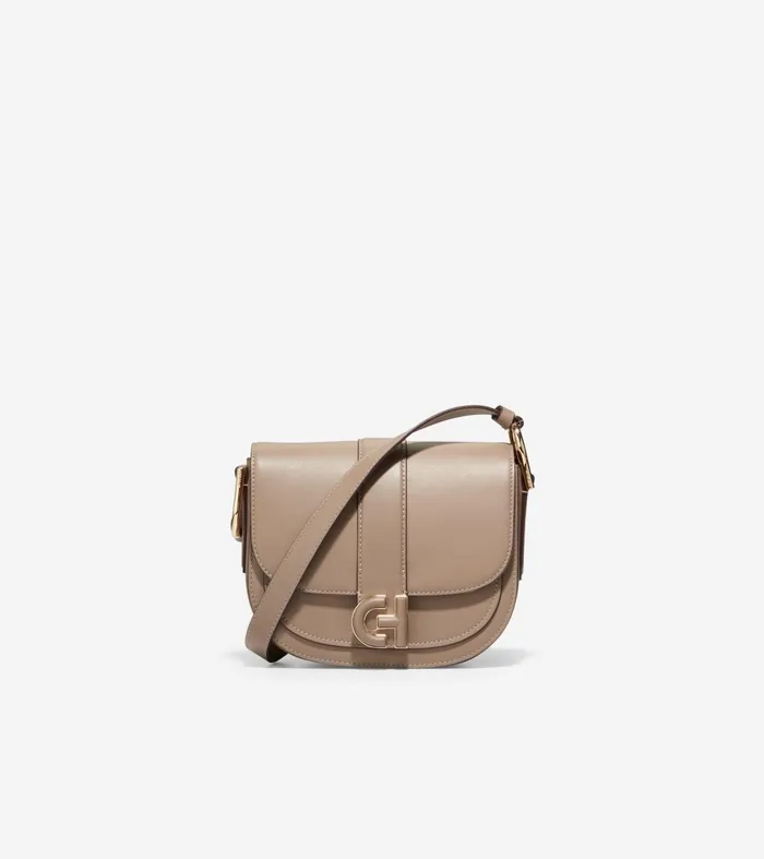 Women Essential Mini Saddle Bag Irish Coffee Cole Haan Crossbody Bags