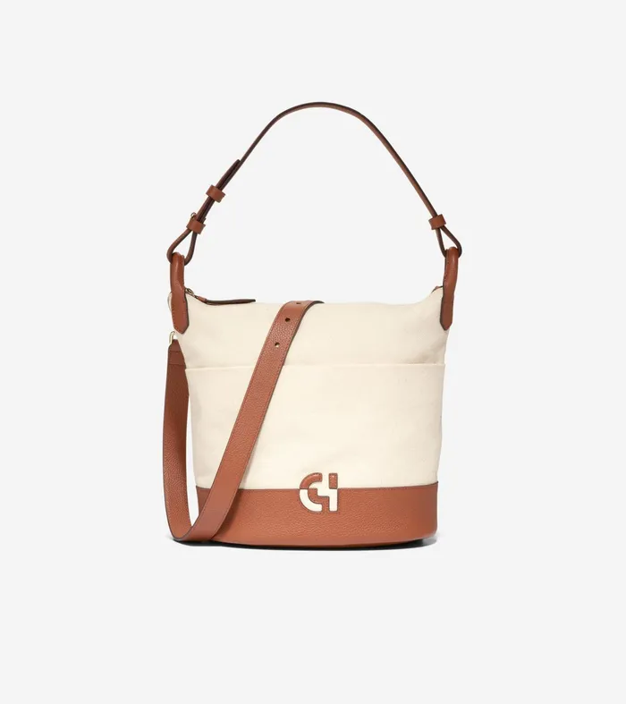 Women Essential Soft Bucket Bag Naturalbritish Tan Cole Haan Shoulder Bags