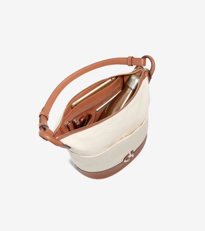 Women Essential Soft Bucket Bag Naturalbritish Tan Cole Haan Shoulder Bags