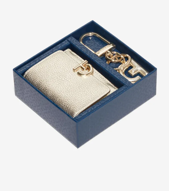 Women Essential Wallet Gift Set Gold Cole Haan Wallets and Wristlets