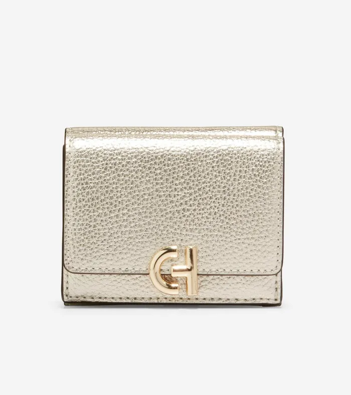 Women Essential Wallet Gift Set Gold Cole Haan Wallets and Wristlets