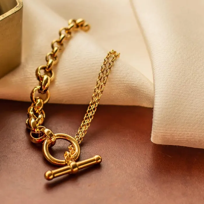 Women Este Lalonde Bracelets Daisy London Jewellery Este Lalonde Interlock Bracelet 18ct Gold Plate