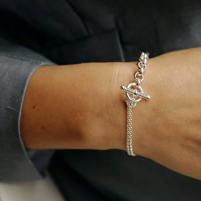 Women Este Lalonde Bracelets Daisy London Jewellery Este Lalonde Interlock Bracelet Sterling Silver