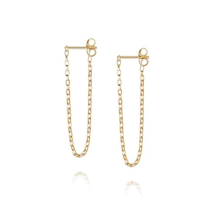 Women Este Lalonde Earrings Daisy London Jewellery Este Lalonde Box Chain Earrings 18ct Gold Plate Women Este Lalonde Earrings Daisy London Jewellery Este Lalonde Box Chain Earrings 18ct Gold Plate