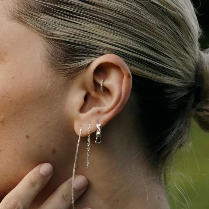 Women Este Lalonde Earrings Daisy London Jewellery Este Lalonde Box Chain Earrings Sterling Silver