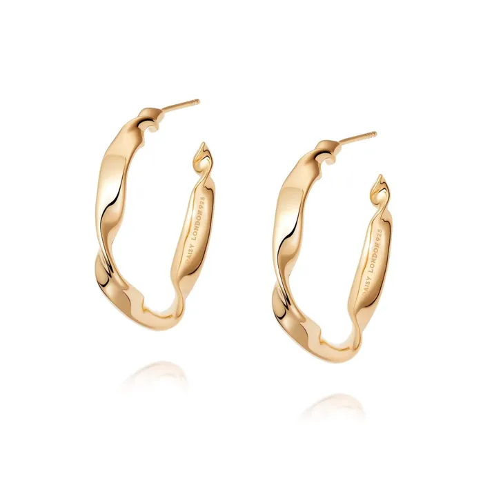 Women Este Lalonde Earrings Daisy London Jewellery Este Lalonde Flow Maxi Hoops 18ct Gold Plate Women Este Lalonde Earrings Daisy London Jewellery Este Lalonde Flow Maxi Hoops 18ct Gold Plate