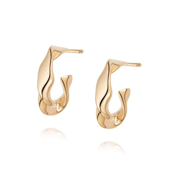 Women Este Lalonde Earrings Daisy London Jewellery Este Lalonde Flow Midi Hoops 18ct Gold Plate Women Este Lalonde Earrings Daisy London Jewellery Este Lalonde Flow Midi Hoops 18ct Gold Plate