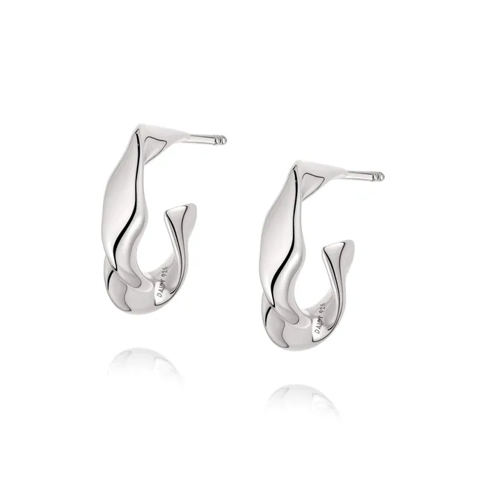 Women Este Lalonde Earrings Daisy London Jewellery Este Lalonde Flow Midi Hoops Sterling Silver Women Este Lalonde Earrings Daisy London Jewellery Este Lalonde Flow Midi Hoops Sterling Silver