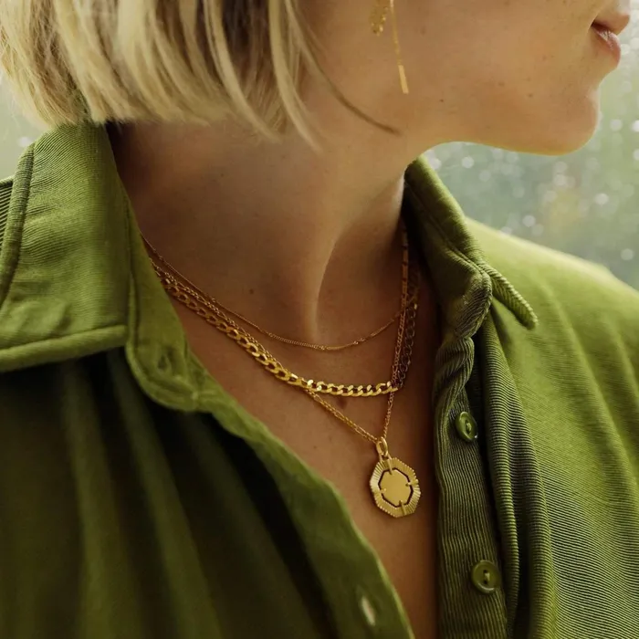 Women Este Lalonde Necklaces Daisy London Jewellery Este Lalonde Curb Chain Necklace 18ct Gold Plate