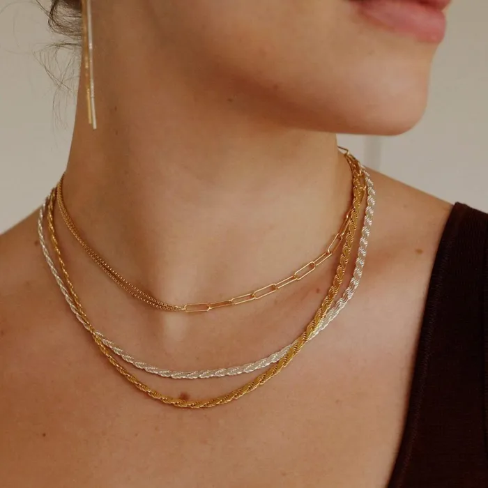 Women Este Lalonde Necklaces Daisy London Jewellery Este Lalonde Duality Chain Necklace 18ct Gold Plate