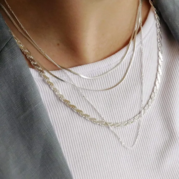Women Este Lalonde Necklaces Daisy London Jewellery Este Lalonde Intention Chain Necklace Sterling Silver