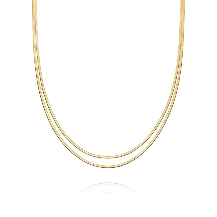 Women Este Lalonde Necklaces Daisy London Jewellery Este Lalonde Parallel Snake Chain Necklace 18ct Gold Plate Women Este Lalonde Necklaces Daisy London Jewellery Este Lalonde Parallel Snake Chain Necklace 18ct Gold Plate