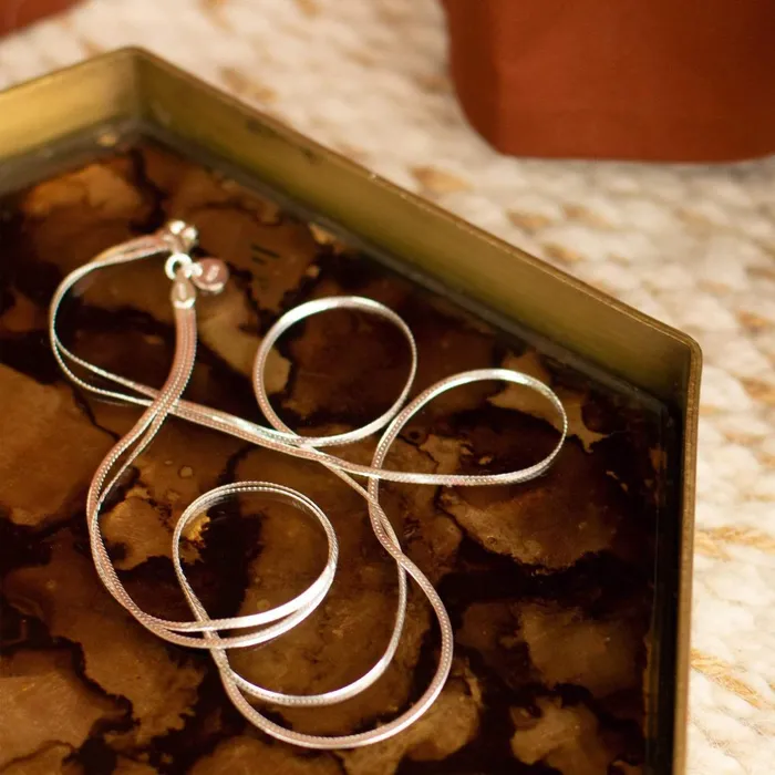 Women Este Lalonde Necklaces Daisy London Jewellery Este Lalonde Parallel Snake Chain Necklace Sterling Silver