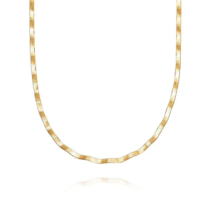 Women Este Lalonde Necklaces Daisy London Jewellery Este Lalonde Wavy Snake Chain Necklace 18ct Gold Plate Women Este Lalonde Necklaces Daisy London Jewellery Este Lalonde Wavy Snake Chain Necklace 18ct Gold Plate
