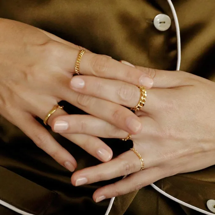 Women Este Lalonde Rings Daisy London Jewellery Este Lalonde Flow Ring 18ct Gold Plate
