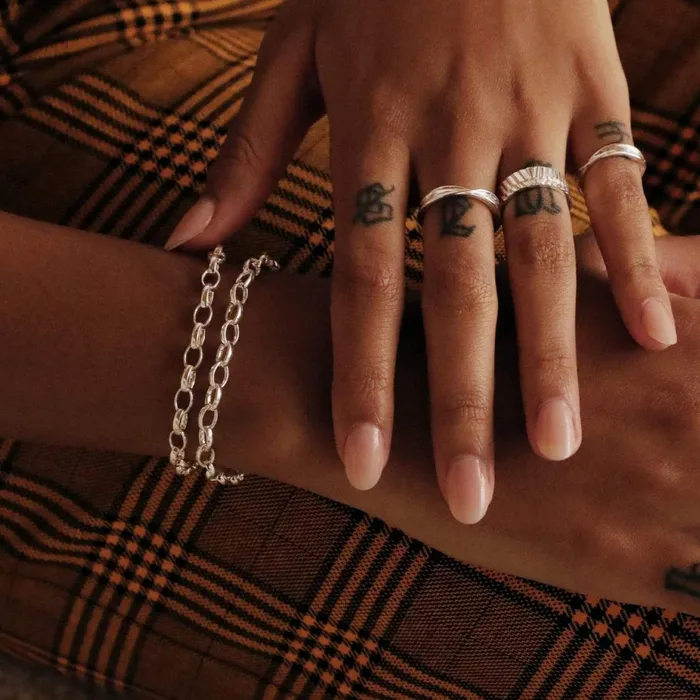 Women Este X Daisy Goddess Daisy London Jewellery Este Lalonde Chunky Chain Bracelet Sterling Silver