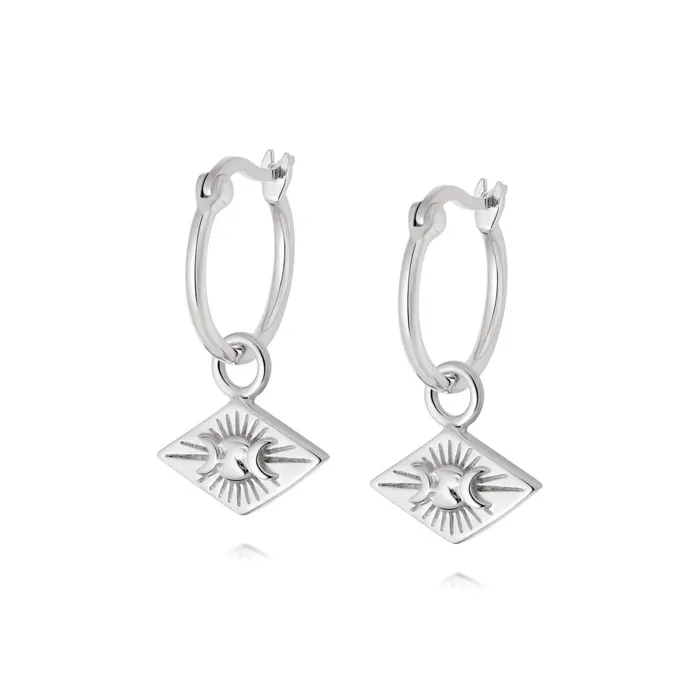 Women Este X Daisy Goddess Daisy London Jewellery Este Lalonde Goddess Charm Hoop Earrings Sterling Silver Women Este X Daisy Goddess Daisy London Jewellery Este Lalonde Goddess Charm Hoop Earrings Sterling Silver