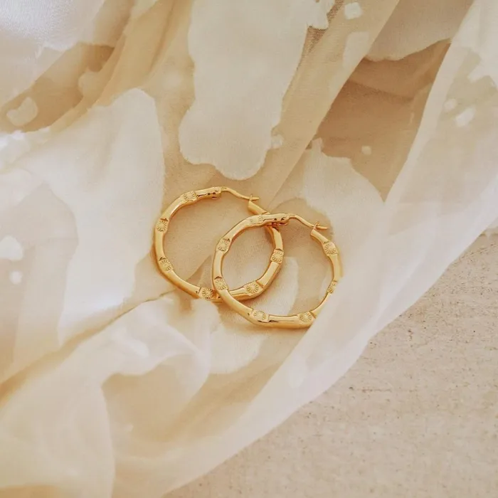 Women Este X Daisy Goddess Daisy London Jewellery Este Lalonde Goddess Glow Hoop Earrings 18Ct Gold Plate