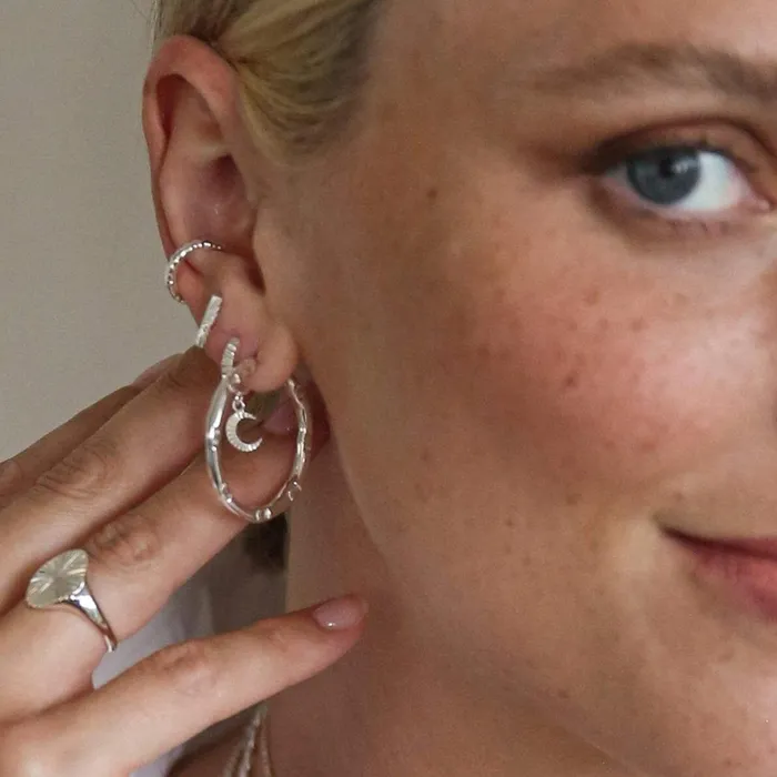 Women Este X Daisy Goddess Daisy London Jewellery Este Lalonde Goddess Glow Hoop Earrings Sterling Silver