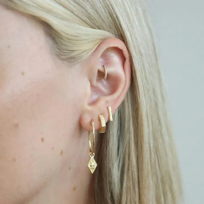 Women Este X Daisy Goddess Daisy London Jewellery Este Lalonde Goddess Hoop Earrings 18Ct Gold Plate