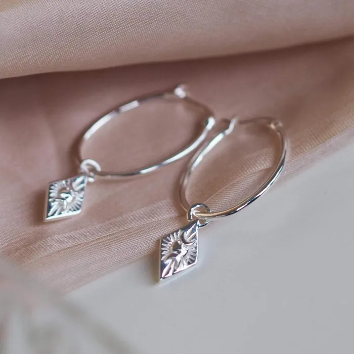 Women Este X Daisy Goddess Daisy London Jewellery Este Lalonde Goddess Hoop Earrings Sterling Silver