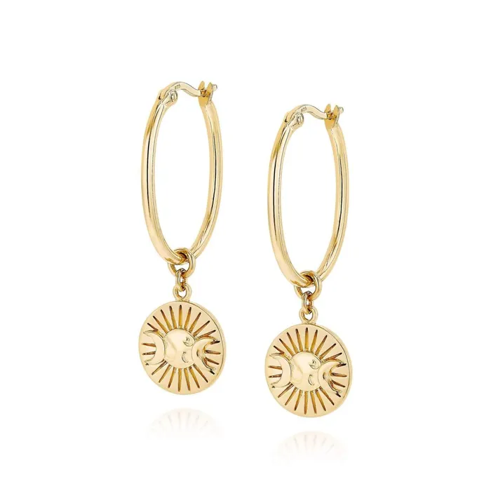 Women Este X Daisy Goddess Daisy London Jewellery Este Lalonde Goddess Medallion Charm Earrings 18Ct Gold Plate Women Este X Daisy Goddess Daisy London Jewellery Este Lalonde Goddess Medallion Charm Earrings 18Ct Gold Plate