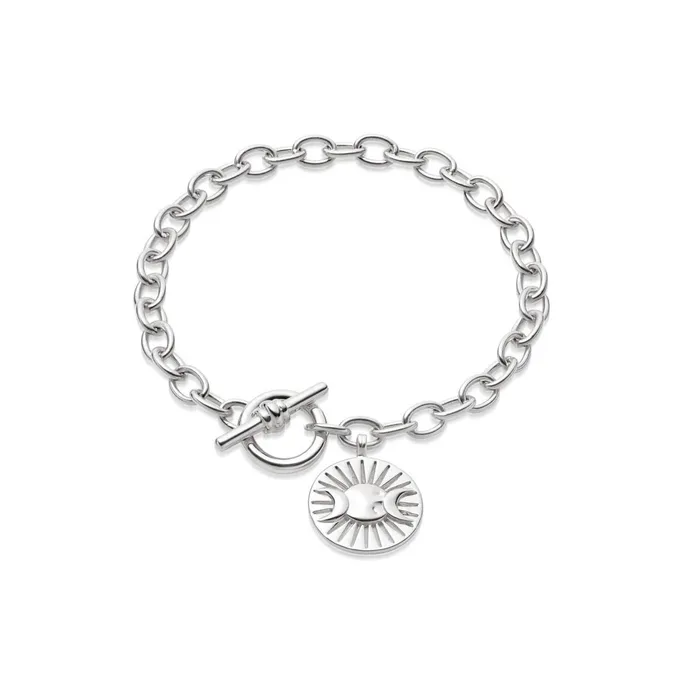 Women Este X Daisy Goddess Daisy London Jewellery Este Lalonde Goddess Medallion T Bar Bracelet Sterling Silver Women Este X Daisy Goddess Daisy London Jewellery Este Lalonde Goddess Medallion T Bar Bracelet Sterling Silver