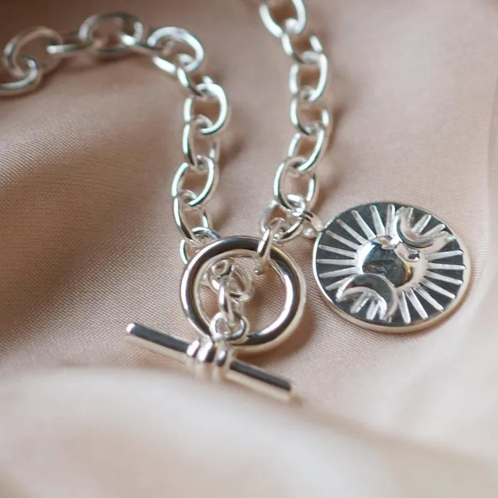 Women Este X Daisy Goddess Daisy London Jewellery Este Lalonde Goddess Medallion T Bar Necklace Sterling Silver