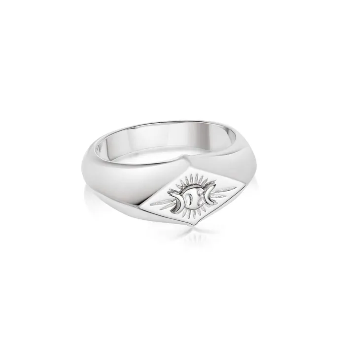 Women Este X Daisy Goddess Daisy London Jewellery Este Lalonde Goddess Signet Ring Sterling Silver Women Este X Daisy Goddess Daisy London Jewellery Este Lalonde Goddess Signet Ring Sterling Silver