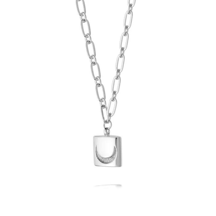 Women Este X Daisy Goddess Daisy London Jewellery Este Lalonde Luna Lock Necklace Sterling Silver Women Este X Daisy Goddess Daisy London Jewellery Este Lalonde Luna Lock Necklace Sterling Silver