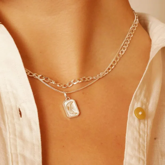 Women Este X Daisy Goddess Daisy London Jewellery Este Lalonde Luna Necklace Sterling Silver